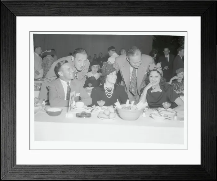 Framed Print : Actors Conversing at Inaugural Celebration