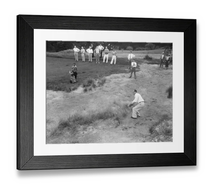 Framed Print : Golfer Shooting Out of Sand Trap Framed Print : Golfer Shooting Out of Sand Trap