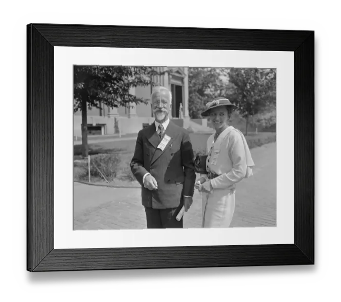 Framed Print : Mathematician E. J. Cartan Posing with Colleague at Conference Framed Print : Mathematician E. J. Cartan Posing with Colleague at Conference