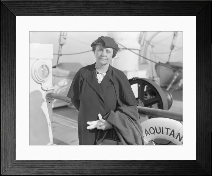 Framed Print : Frances Perkins Returning from Europe Framed Print : Frances Perkins Returning from Europe