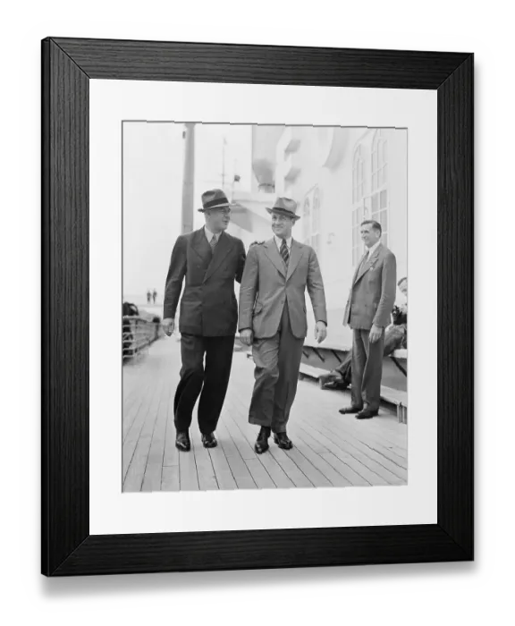 Framed Print : Grantland Rice with Bobby Jones