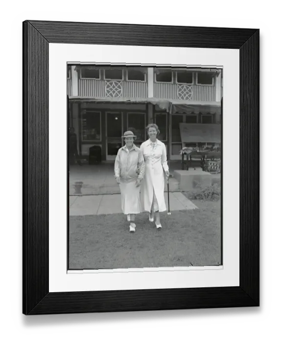 Framed Print : Women Walking at Golf Tournament Framed Print : Women Walking at Golf Tournament