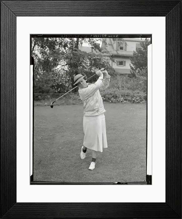 Framed Print : Patty Berg Swinging Golf Club Framed Print : Patty Berg Swinging Golf Club