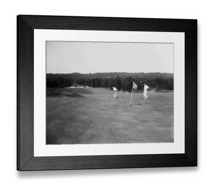 Framed Print : Golfers on Green Framed Print : Golfers on Green