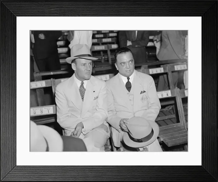 Framed Print : J. Edgar Hoover and Clyde Tolson at Louis-Sharkey Fight Framed Print : J. Edgar Hoover and Clyde Tolson at Louis-Sharkey Fight