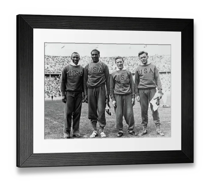 Framed Print : American Men's Relay Team Framed Print : American Men's Relay Team