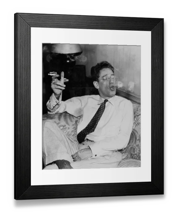 Framed Print : George S. Kaufman Smoking Framed Print : George S. Kaufman Smoking
