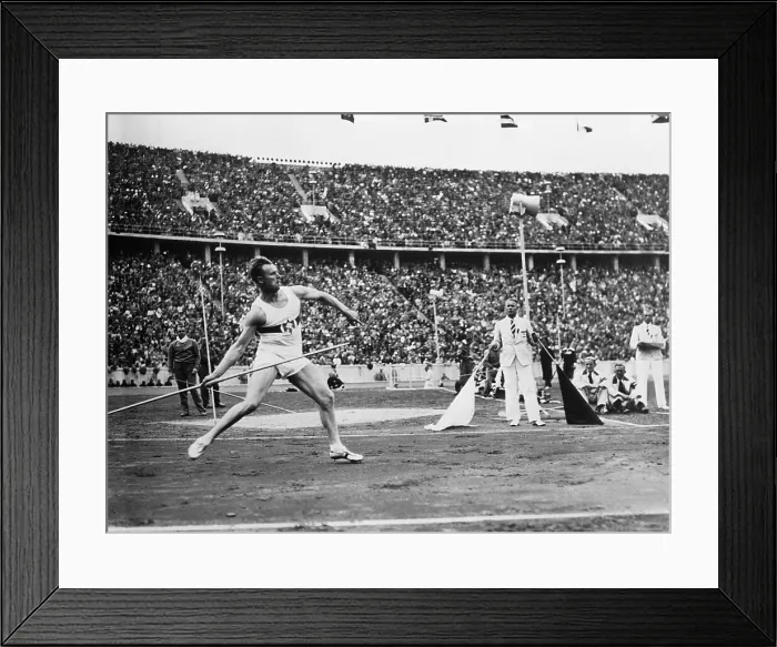 Framed Print : Gerhard Stoeck Throwing Javelin Framed Print : Gerhard Stoeck Throwing Javelin