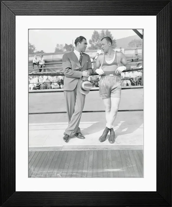 Framed Print : Max Schmeling and Jack Sharkey Framed Print : Max Schmeling and Jack Sharkey