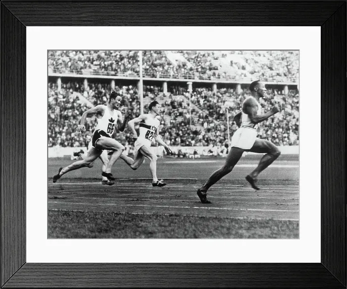 Framed Print : Jesse Owens Running the 200-Meter Race Framed Print : Jesse Owens Running the 200-Meter Race