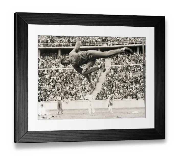 Framed Print : Cornelius Johnson Clearing High Jump Bar Framed Print : Cornelius Johnson Clearing High Jump Bar