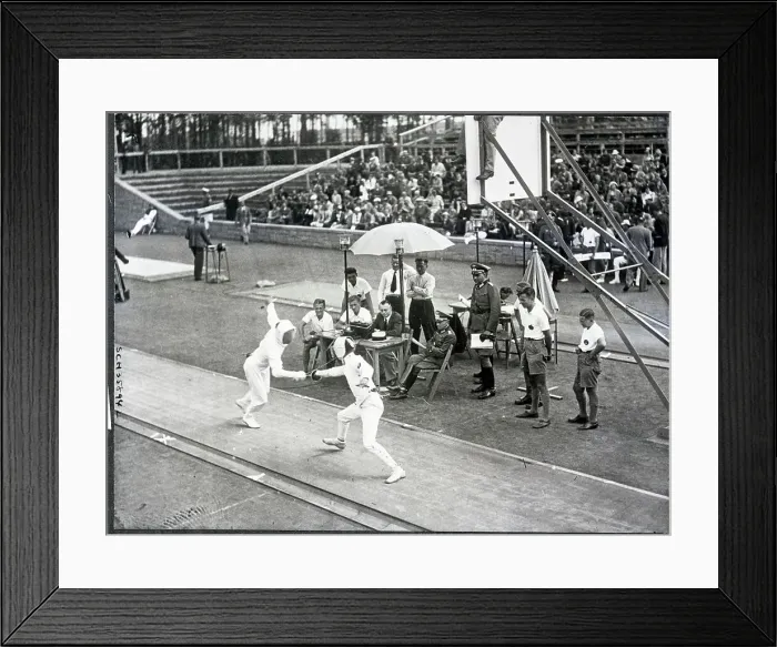 Framed Print : Fencing Event at 1936 Summer Olympics Framed Print : Fencing Event at 1936 Summer Olympics