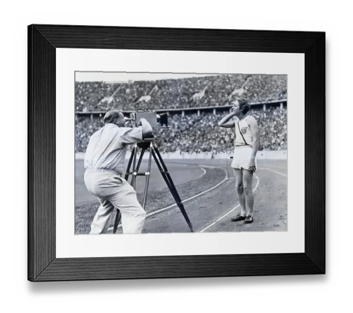 Framed Print : Winner Of 100 Meter Finals In Berlin Framed Print : Winner Of 100 Meter Finals In Berlin