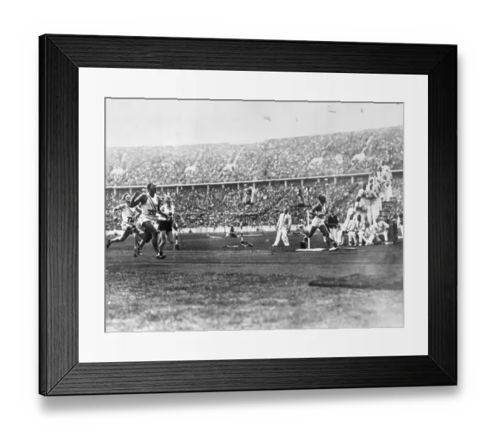 Framed Print : Jesse Owens Wins the 100-Meter Dash Framed Print : Jesse Owens Wins the 100-Meter Dash