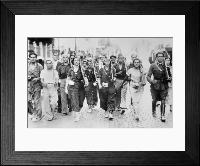 Framed Print : Women With Rifles Marching Framed Print : Women With Rifles Marching