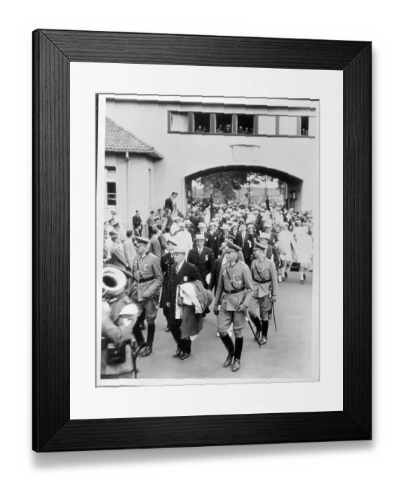 Framed Print : Avery Brundage with German Military Officers Framed Print : Avery Brundage with German Military Officers