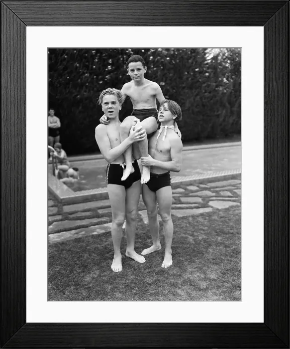 Framed Print : Child Actors at Swimming Party Framed Print : Child Actors at Swimming Party