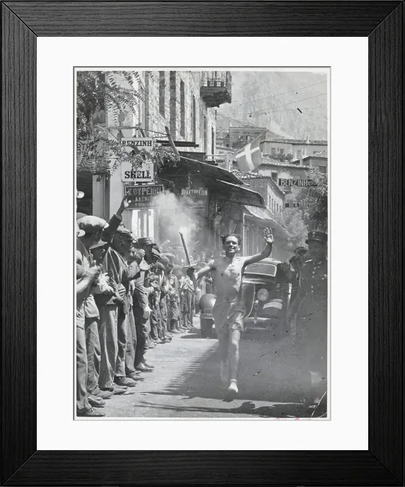Framed Print : Olympic Torch Bearer Framed Print : Olympic Torch Bearer