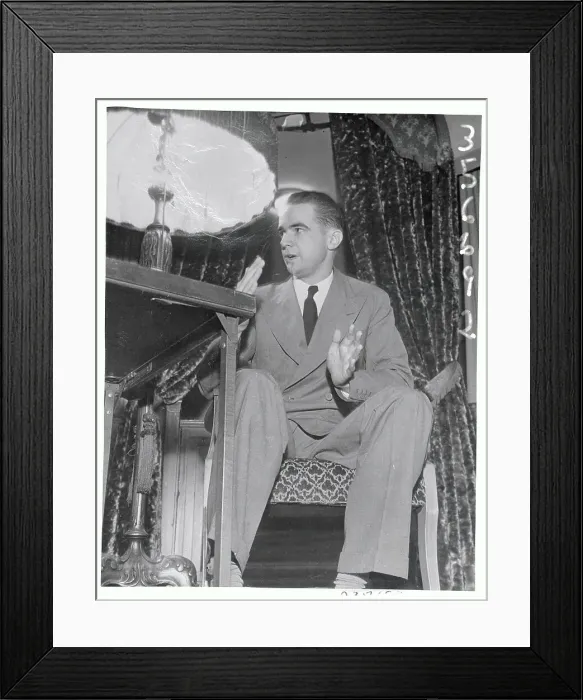 Framed Print : Howard Hughes Sitting on the Witness Stand Framed Print : Howard Hughes Sitting on the Witness Stand