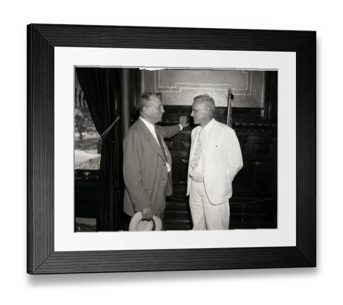 Framed Print : Eugene Meyer And Alf M. Landon