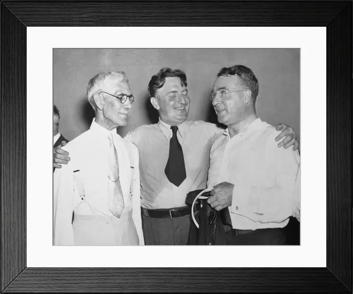 Framed Print : Reverend Charles E. Coughlin and Affiliates Posing Together at Convention Framed Print : Reverend Charles E. Coughlin and Affiliates Posing Together at Convention