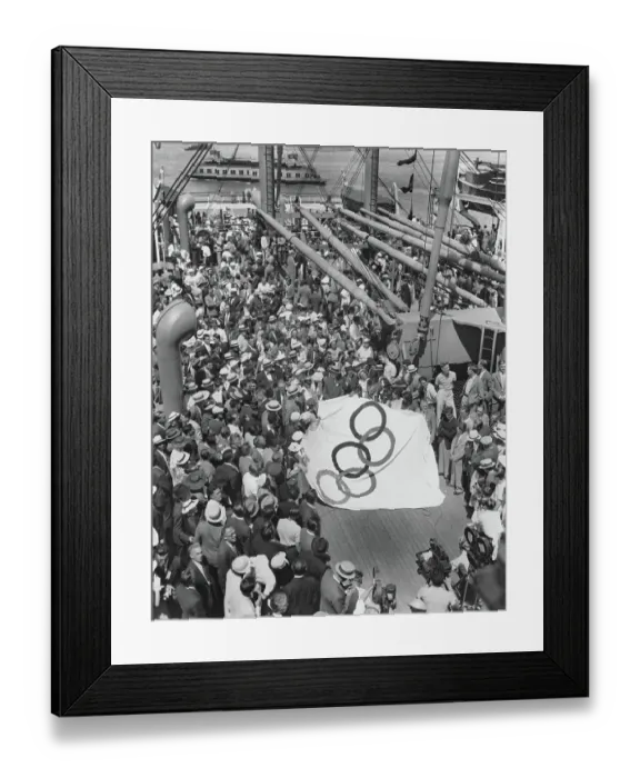 Framed Print : Raising the Olympic Flag Framed Print : Raising the Olympic Flag