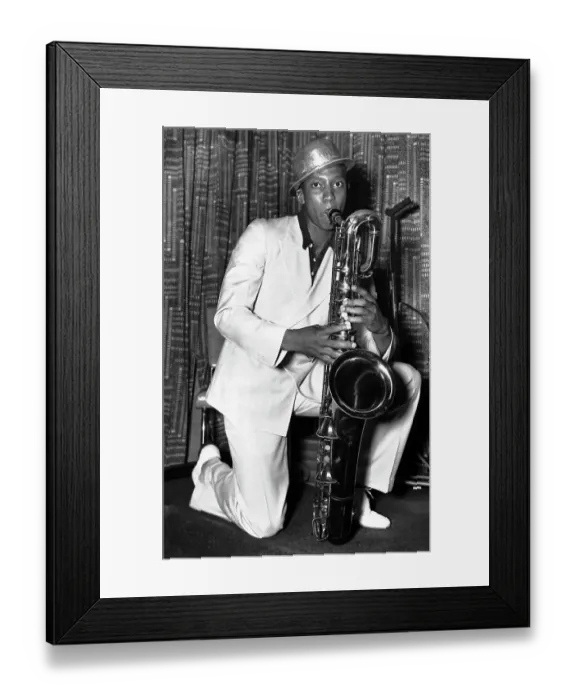 Framed Print : Jesse Owens Playing Saxophone Framed Print : Jesse Owens Playing Saxophone
