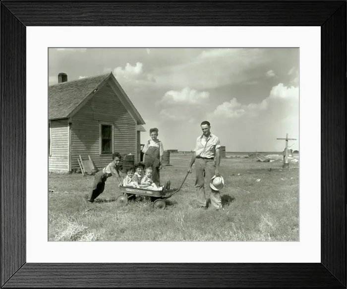 Framed Print : Family Living in Miller Framed Print : Family Living in Miller