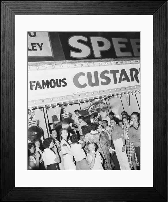 Framed Print : Crowd at Coney Island Custard Stand Framed Print : Crowd at Coney Island Custard Stand