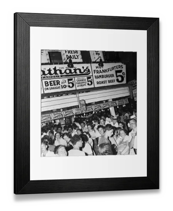 Framed Print : Crowd Outside Nathan's Framed Print : Crowd Outside Nathan's