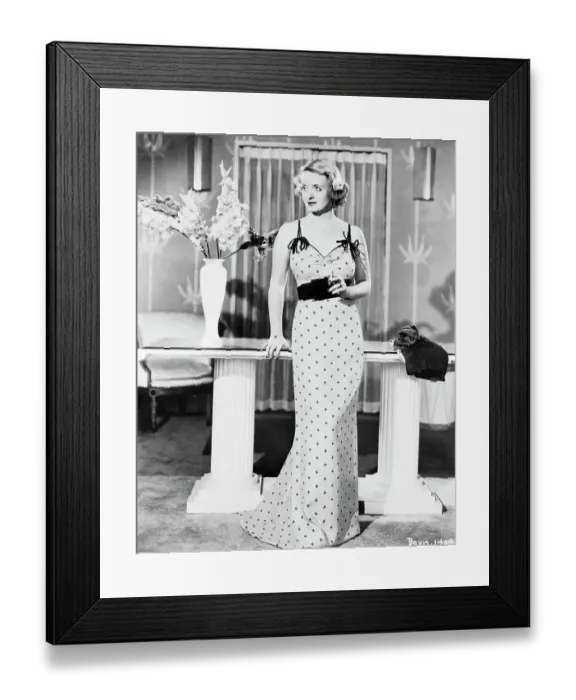 Framed Print : Portrait of Bette Davis Wearing Dinner Gown Framed Print : Portrait of Bette Davis Wearing Dinner Gown