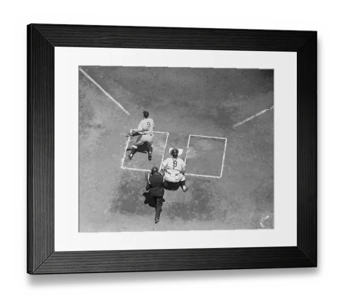 Framed Print : Overhead View of Joe DiMaggio Batting Framed Print : Overhead View of Joe DiMaggio Batting