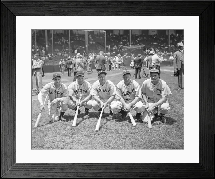 Framed Print : Lou Gehrig with Other American League Hitters Framed Print : Lou Gehrig with Other American League Hitters