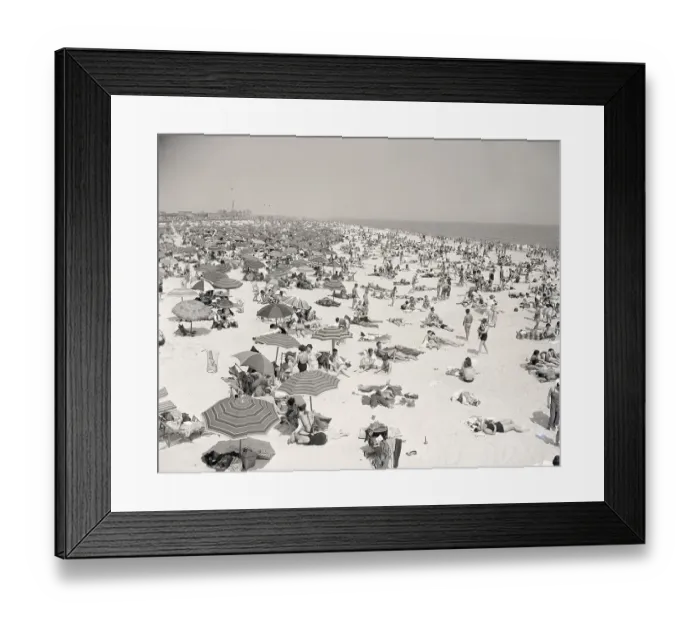 Framed Print : Jones Beach Crowd on Fourth of July Framed Print : Jones Beach Crowd on Fourth of July