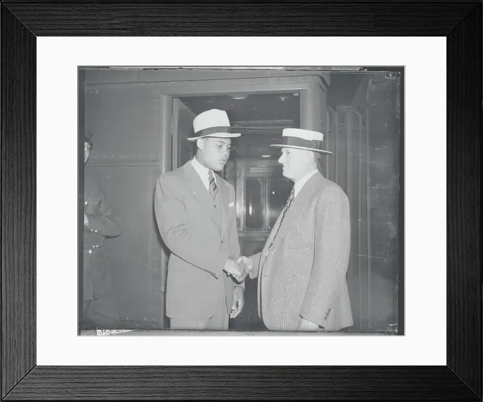 Framed Print : Joe Louis with Mike Jacobs Framed Print : Joe Louis with Mike Jacobs