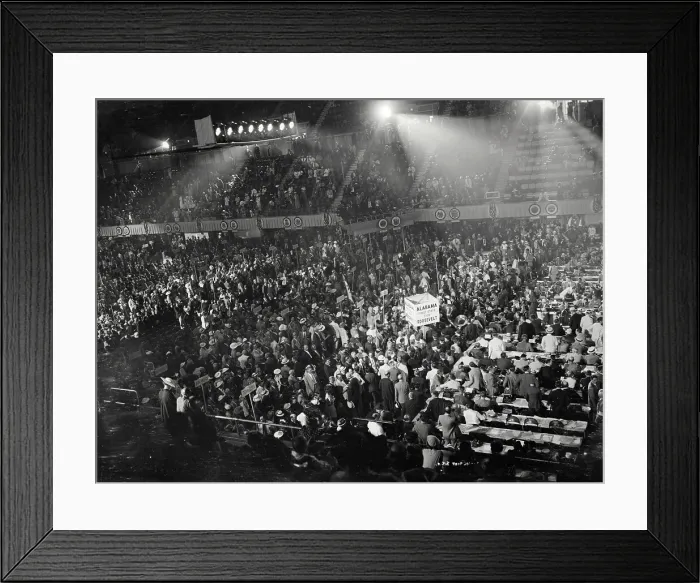 Framed Print : Aerial View of Supporters for FDR at Convention Framed Print : Aerial View of Supporters for FDR at Convention