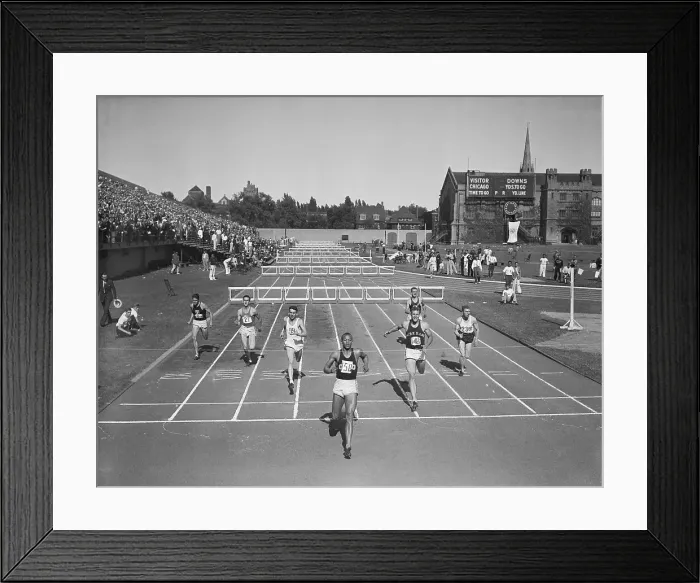 Framed Print : Jesse Owens Winning Hurdles Framed Print : Jesse Owens Winning Hurdles