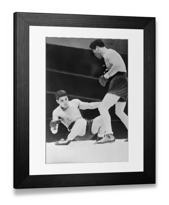 Framed Print : Max Schmeling Knocking Down Joe Louis Framed Print : Max Schmeling Knocking Down Joe Louis