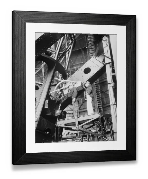 Framed Print : Scientists Lookingh Through Telescope Framed Print : Scientists Lookingh Through Telescope