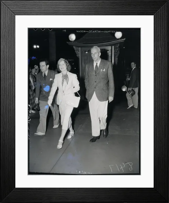 Framed Print : Wyler, Shearer And Hawks Enter Theatre Framed Print : Wyler, Shearer And Hawks Enter Theatre