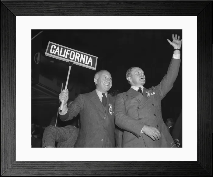 Framed Print : Cecil B. Demille and S.F.V. Moss at Republican National Convention Framed Print : Cecil B. Demille and S.F.V. Moss at Republican National Convention
