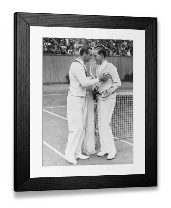 Framed Print : Fred Perry and Gottfried von Cramm Framed Print : Fred Perry and Gottfried von Cramm