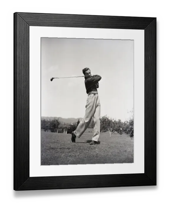 Framed Print : Actor Cesar Romero Playing Golf Framed Print : Actor Cesar Romero Playing Golf