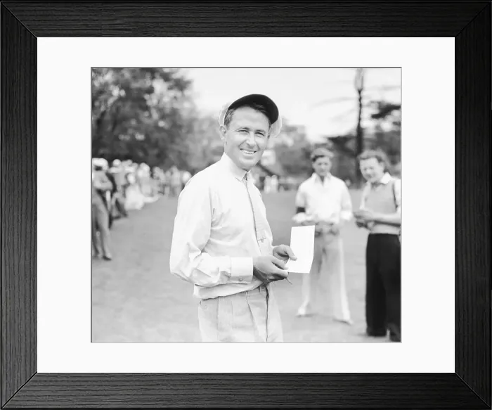 Framed Print : Paul Runyon with Scoresheet on Golf Course Framed Print : Paul Runyon with Scoresheet on Golf Course