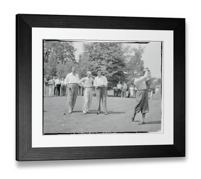 Framed Print : Bobby Jones Playing Golf with Colleagues Framed Print : Bobby Jones Playing Golf with Colleagues