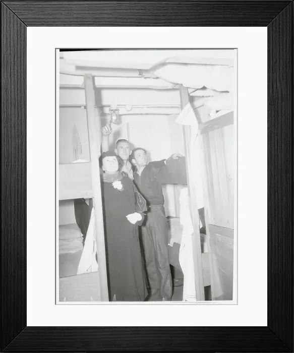 Framed Print : Frances Perkins Inspecting Ship Framed Print : Frances Perkins Inspecting Ship
