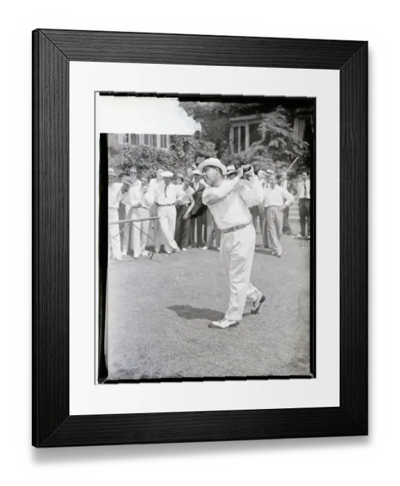Framed Print : Golfer Walter Hagen Teeing off Framed Print : Golfer Walter Hagen Teeing off