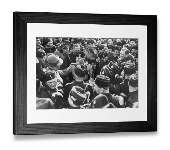 Framed Print : Laughing Mussolini Slaps Man On Shoulder Framed Print : Laughing Mussolini Slaps Man On Shoulder