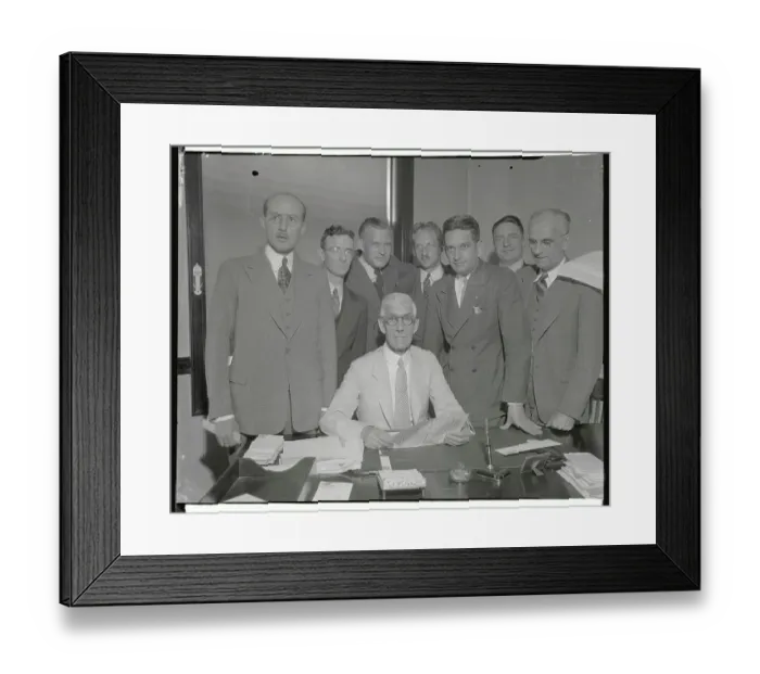 Framed Print : Pension Meeting Attended by Francis E. Townsend and Colleagues Framed Print : Pension Meeting Attended by Francis E. Townsend and Colleagues