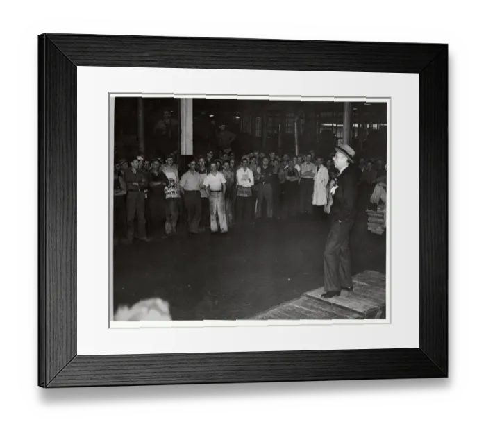 Framed Print : Alfred Sloan Addressing Employees Framed Print : Alfred Sloan Addressing Employees